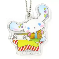 【中古】キーホルダー シナモロール/ダンスレッスン アクリルチャーム 「Happyくじ シナモロールのアイドルLOOKBOOK」 アクリルチャーム賞