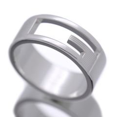 グッチ GUCCI オープンG リング 17号 Ag925 シルバー♯17(16号) レディース 女性 メンズ 男性 【中古】