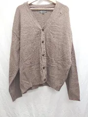 ◇ MONO-MART モノマート 長袖 ニット カーディガン サイズL ブラウン メンズ P  【1407100032181】