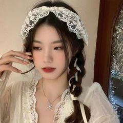 バブーシュカ レース ヘアアクセサリー ヘアバンド ターバン バンダナ 夏 レース編み 韓国 ドール ファッション ロリータ