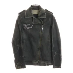 【試着のみ】ヒステリックグラマー ヴィンテージ加工デニムライダースジャケット HYSTERIC GLAMOUR - ヒステリックグラマー デニムライダース