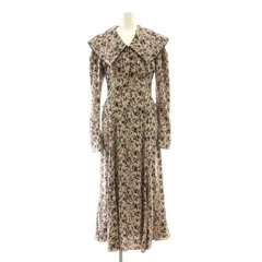 スナイデル SNIDEL ビッグカラーコルセットワンピース ロング 1 ピンクベージュ /DF ■OS