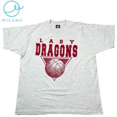 激レア 90s USA製 SCREEN STARS LADY DRAGONS Tシャツ XL シングルステッチ ビンテージ バスケットボール 古着