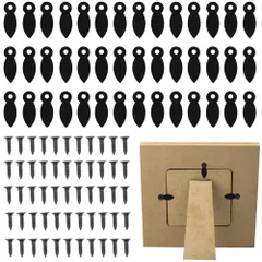 新品 鉄トンボ ステントンボ トンボセット 額縁用トンボ フォトフレームのバックプレートのバックル 額縁工作用金具 額縁用部品 裏板留め金具 賞状額縁 絵 写真 額縁用バッククリップ ハードウェアクリップ 固定 （ストッパー片100個セット+ネジ100個セット