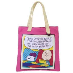 【メール便】スヌーピー トートバッグ ミニフラットトート PK ビビットカラー ピーナッツ マリモクラフト 手提げかばん キャラクター グッズ 