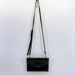 ■YAHKI ヤーキ 2Wayショルダーバッグ エンベロープ型 レザー ブラック 美品■