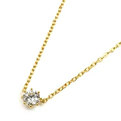 AHKAH アーカー K18YG イエローゴールド ソルティアラウンド ネックレス VC0196010100 ダイヤモンド0.15ct 1.5g 40cm レディース 中古 美品