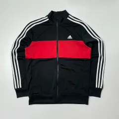 adidas(アディダス) ボーイズ トラックトップス ジャージ 黒×赤 160