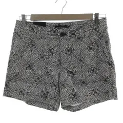 バナナリパブリック BANANA REPUBLIC パンツ ショートパンツ コットン 総柄 ブラック 黒 ホワイト 白 6