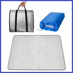 100cm/150cm/200cm/250cm×200cm (超軽量/断熱/保温) テントマット レジャーシート 冬キャンプ 厚手 キャンプマット アルミマット 防水 銀マット 防寒 5mm 災害（200cm×200cm） TIVCYI