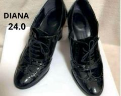DIANA ダイアナ ローファー パンプス レースアップ 24.0