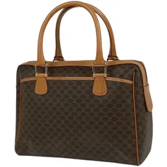 セリーヌ CELINE マカダム柄 ハンドバッグ ロゴ ハンドバッグ コーティングキャンバス ブラウン レディース 【中古】