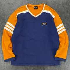 00s archive Made in Japan old VANS L/S Sweatshirt Navy/Orange オールド バンズ スウェット トレーナー ラグラン オレンジ/ネイビー 刺繍 メンズ L