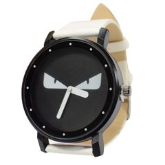 腕時計 ユニセックス モンスターデザイン CM14革 ブラック×ホワイト