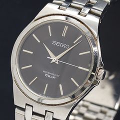 A214希少 稼動品 SEIKO emblem 80年代ヴィンテージ 黒文字盤！ - メルカリ