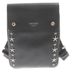 JIMMY CHOO (ジミーチュウ) KIMI MESSANGER シルバー金具 ショルダーバッグ/クロスボディバッグ ブラックのサムネイル