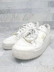 ◇ Θ adidas アディダス FORUM BOLD J スニーカー シューズ サイズ25.0 ホワイト レディース E  【1506250010077】