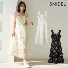 【爆速配送】【新作10%OFF】【即納】 スナイデル SNIDEL ワンピース 25春夏 ブレードリボンジャガードワンピース ロング丈 ノースリーブ swfo252069