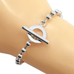 極美品✨ GUCCI グッチ ボールチェーン シルバーブレスレット ロゴ トグル 極美品✨ GUCCI グッチ ボールチェーン シルバーブレスレット
