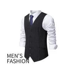 ジレベスト メンズ ジレ スーツベスト チョッキ スーツ地 お兄系ジレ ストライプ テーラードベスト フォーマル ビジネスベスト おしゃれ