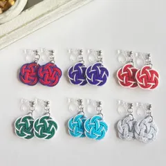 水引梅結びシンプルノンホールピアス
