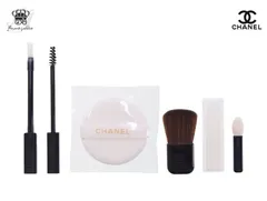 シャネル コスメカウンター専用 メイク小物 グロス マスカラ パフ チーク スパチュラ チップ ブラシ類6点 CHANEL【Used 開封品】