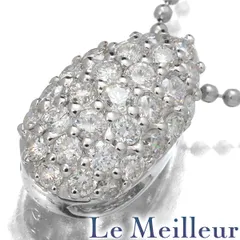 デザインネックレス ダイヤモンド 0.4ct K18WG 新品仕上げ