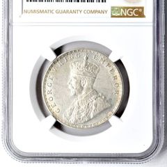 1901 英領インド 　ジョージ5世　銀貨　1ルピー MS61　本物保証　即納