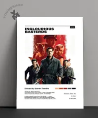 2009年映画 イングロリアス・バスターズ B1サイズポスター 5人 両面