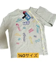 障がい児・障がい者洋服　前開きリメイク長袖Ｔシャツ　PEZ   140サイズのサムネイル
