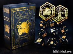 ミスティック エルダーダイス クトゥルフ（オニキス＆ゴールド） 多面体 ダイスセット EDP-C31