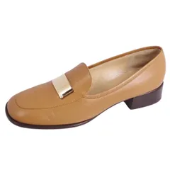 美品 Vintage グッチ GUCCI ローファー モカシン プレート レザー