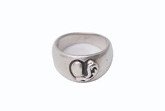 CHROME HEARTS クロムハーツ ハートインバンド リング 指輪 アクセサリー 12.2g シルバー925 サイズ16号 美品 中古 4b001516