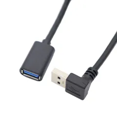 【在庫セール】L型 上下左右90°方向変換ケーブル 3.0 タイプAオス- タイプAメス 超高速 5Gbpsのデータ転送同期リード KKM-ラブショー【JCT請求書発行可能】USB USB 3.0 延長ケーブル (0.3m下L)