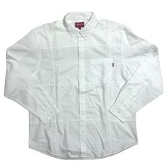【ミントコンディション】supreme 20AW Patchwork Oxford Shirt パッチワーク オックスフォード長袖シャツ パッチワークシャツ　ホワイト　Lサイズ