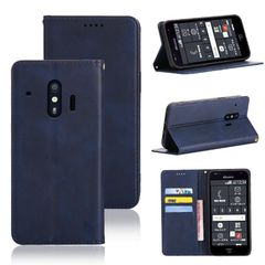 耐衝撃 財布型 カード収納 ケース ケース PUレザー マグネット カバー 手帳型 スタンド機能付き F-42A / 5色 F-01L me (深い青) らくらくスマートフォン