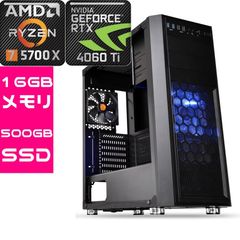 ゲーミングPC RTX4060Ti Ryzen7 5700X SSD 500GB 16GB デスクトップパソコン カスタム BTO