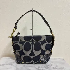 極美品 Coach Soho signature denim Shoulder bag コーチ シグネチャー デニム アクセサリーポーチ