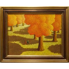 世界の名画】 ロバート・ウッド『山と川の風景』 F6号 複製画