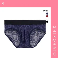 13％OFF【メール便】【SHIROHATO公式】【正規品・新品】NEW SENSATION 総レース ビキニ ブリーフ フルバック M L LL メンズ パンツ アウトゴム アンダーウェア シースルー ショーツ 父の日(M)
