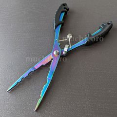 ロングノーズ フィッシングプライヤー 22cm 釣り ペンチ 先端 長い PEライン カッター ガン玉潰し 針外し 釣り用 釣具 ルアー