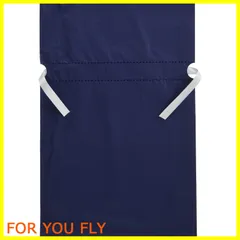 【在庫処分】フロンティアカクケイ 巾着袋 梨地 リボン付 底マチ付 M 20枚 ネイビー FK2407