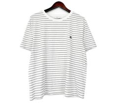 セリーヌ CELINE 【 TRIOMPHE REGULAR T-SHIRT IN STRIPED JERSEY 2X66H680I.01GB 】 フロント トリオンフ ロゴ 刺繍 ストライプ 半袖 レギュラー Tシャツ　n8468