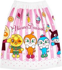 【巻きタオル】[60cm丈巻きタオル]アンパンマン　ラップタオル 　巻きタオル　60丈
