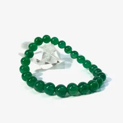 シンプル 緑瑪瑙 パワーストーン ブレスレット 8mm 天然石ブレス  メンズ・レディース 男性・女性  数珠 ●
