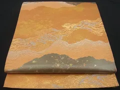 平和屋着物■六通柄袋帯　遠山霞文　金銀糸　逸品　n-gh1772
