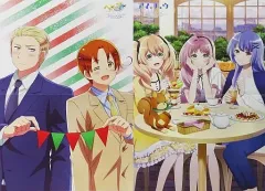 【中古】ポスター 両面ピンナップポスター(二つ折) イタリア＆ドイツ/集合 「ヘタリア World☆Stars/アイ★チュウ」 PASH! 2021年4月号綴じ込み付録