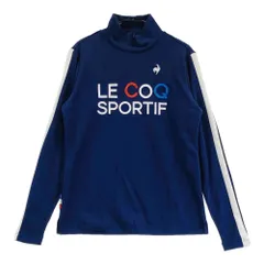サイズ：M LE COQ GOLF ルコックゴルフ  ハイネック 長袖Tシャツ ロゴ  ネイビー系 [240101434426] ゴルフウェア レディース ストスト