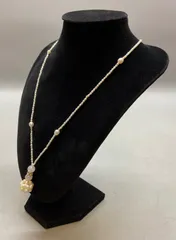 SN182 淡水パール ローズクオーツ ネックレス パワーストーン 首周り 48cm 重さ 8.9g