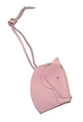 新品同様 エルメス 組立式 バッグチャーム チャーム テットゥ ドゥ シュヴァル 馬 ホース HERMES ピンク